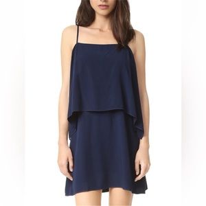 Splendid Voile Layered Mini Dress Navy‎ Blue S